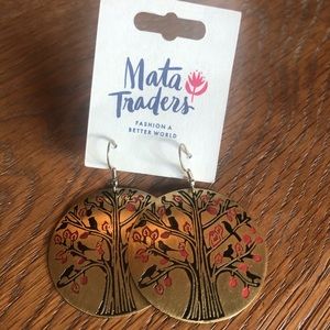 Fair trade earrings hand made in India NWT